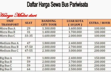 Berapa Harga Sewa Bus Pariwisata: Faktor Penentu dan Rincian Tarif