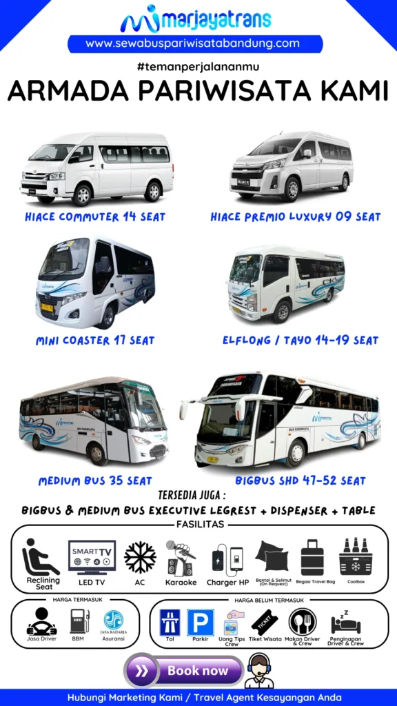 Jenis Armada yang Tersedia untuk Sewa Bus Pariwisata di Bandung